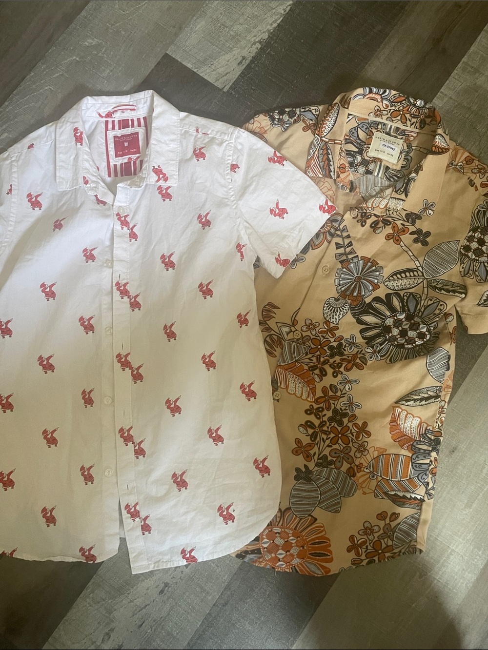 Denim & Flower White Christmas and Flower Shirts- LOT